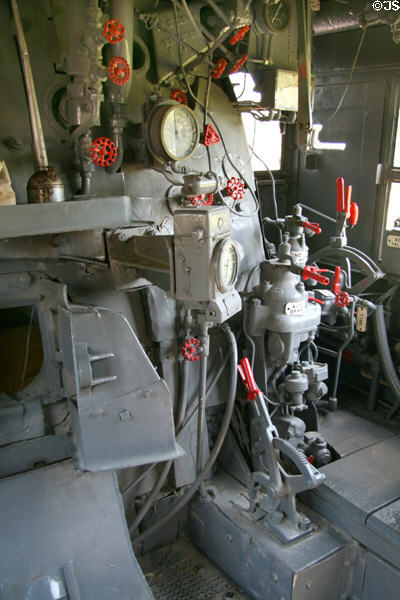 Cab of Union Pacific's Challenger 3977 at Cody Park Railroad Museum. North Platte, NE.