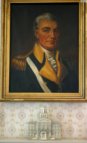 Portrait of Benjamin Pierce, father of the President, in Pierce Manse. Concord, NH.