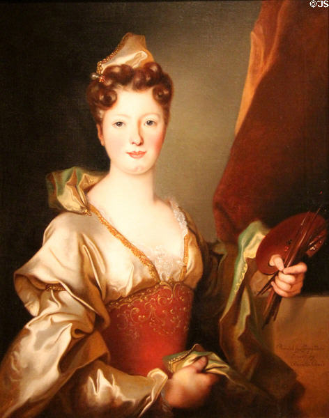 Rosalba Carriera portrait (1819) by Rosalba Carriera Peale at Currier Museum of Art. Manchester, NH.