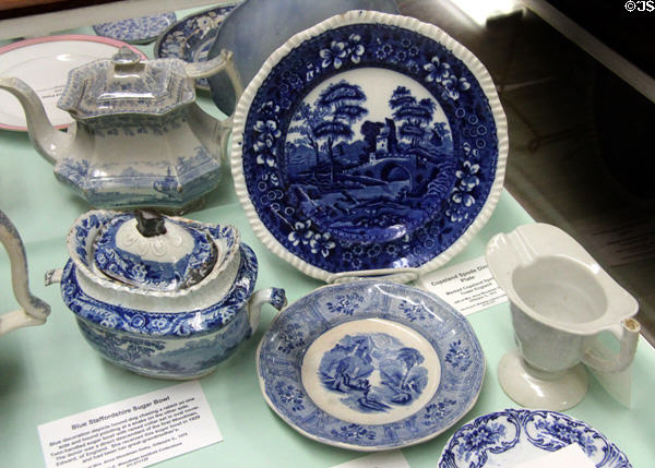 Blue & white porcelain at Woodman Museum. Dover, NH.