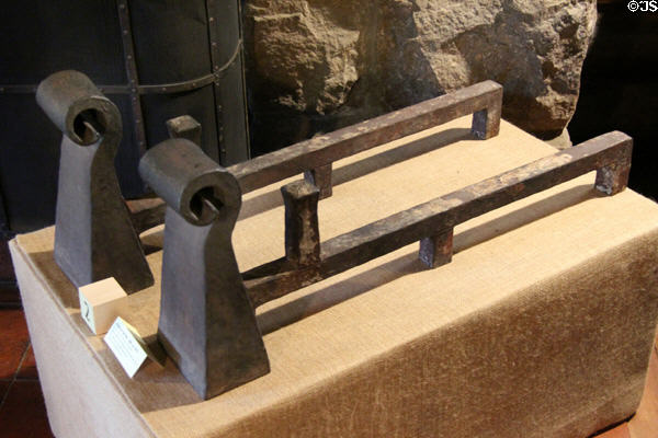 Wrought iron fire set #100 (c1911) by Craftsman Workshops of Eastwood, NY at Gustav Stickley Museum at Craftsman Farms. Morris Plains, NJ.