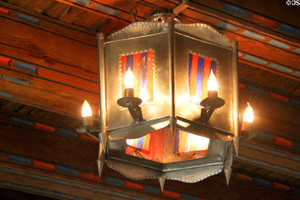 Lantern in New Mexico Museum of Art. Santa Fe, NM.