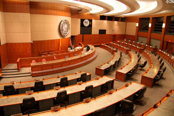 House of Representatives chamber in New Mexico State Capitol. Santa Fe, NM.