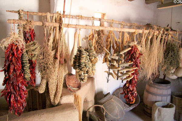 Rack for drying plants & spices at Rancho de las Golondrinas. Santa Fe, NM.