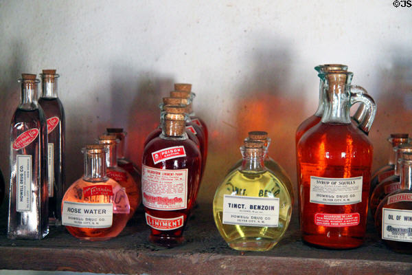 External medicines in country store at Rancho de las Golondrinas. Santa Fe, NM.