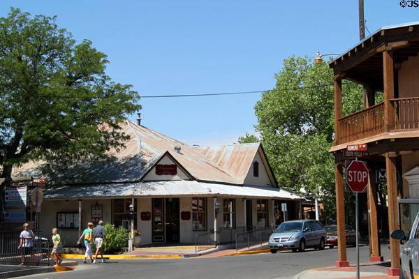 Heritage buildings on Old Town Square. Albuquerque, NM.