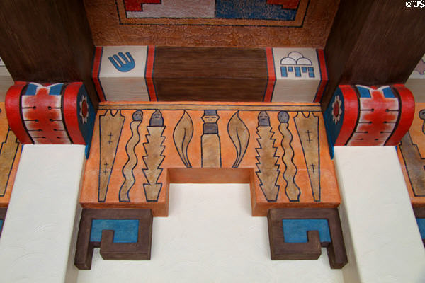 Southwestern design themes of KiMo Theatre. Albuquerque, NM.