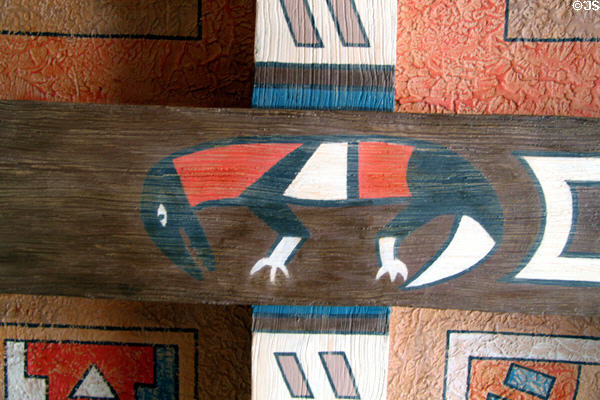 Painted stylistic animal on KiMo Theatre. Albuquerque, NM.