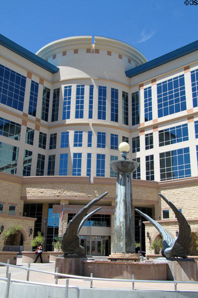 Bernalillo County Courthouse (2001) (400 Lomas Blvd. NW) (8 floors). Albuquerque, NM. Architect: HLM Design.