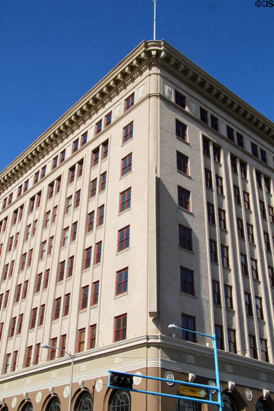 First National Bank (now Sunrise Bank) (1922) (217-233 Central Ave. NW) (9 floors). Albuquerque, NM. Architect: Trost & Trost. On National Register.