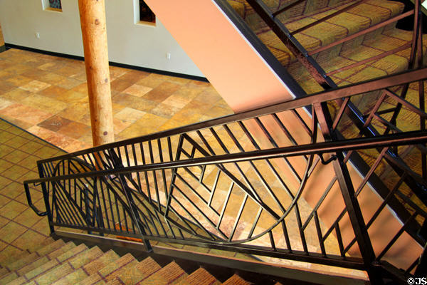 Staircase railing at Indian Pueblo Cultural Center. Albuquerque, NM.