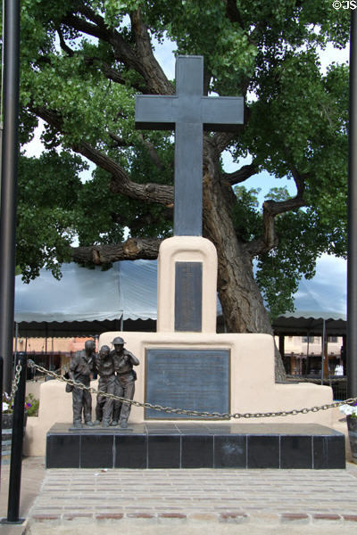 War memorial on Taos Plaza. Taos, NM.
