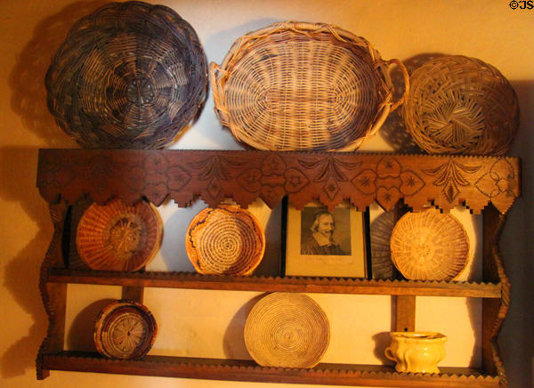 Basket collection at Blumenschein Home & Museum. Taos, NM.