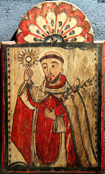 St Ramon Nonnatus retablo by José Rafael Aragón at Harwood Museum of Art. Taos, NM.