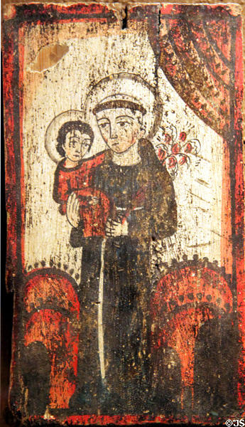St Anthony retablo by Arroyo Hondo Painter at Millicent Rogers Museum. Taos, NM.