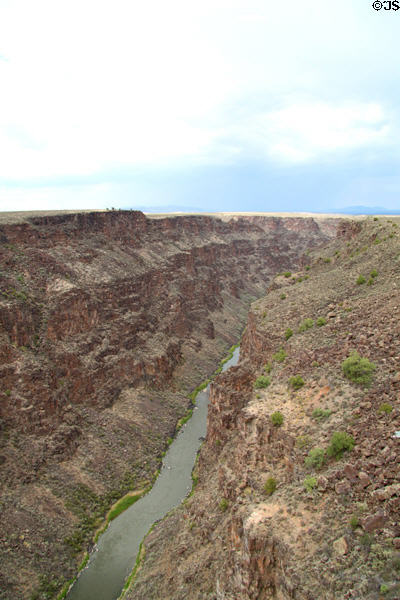 Rio Grande Gorge from Gorge Bridge. Taos, NM.