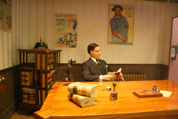 Replica of office of Nevada governor (c1929) in old Nevada State Capitol. Carson City, NV.