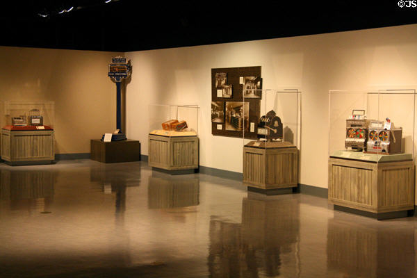 Collection of historic slot machines by designer Charles August Fey at Nevada State Museum. Carson City, NV.