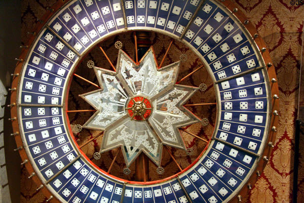 Hazard Wheel gambling machine used to avoid shaved dice at Nevada State Museum. Carson City, NV.