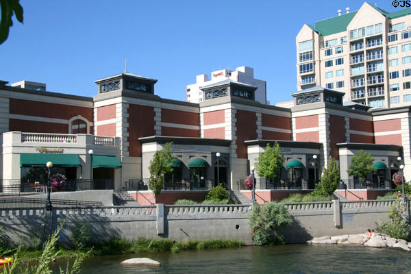 Riverside Century Theaters, & The Palladio over Truckee Riverwalk. Reno, NV.