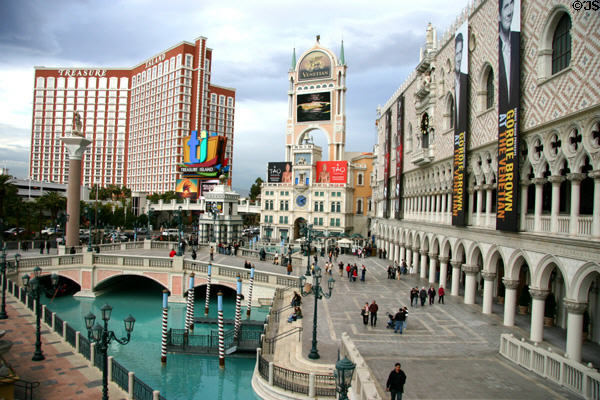The Venetian plus Treasure Island Hotels & Casinos. Las Vegas, NV.