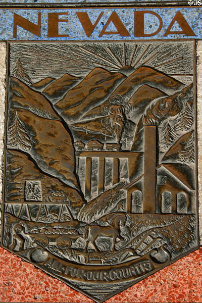 Shields of states participating in Hoover Dam: Nevada. Las Vegas, NV.