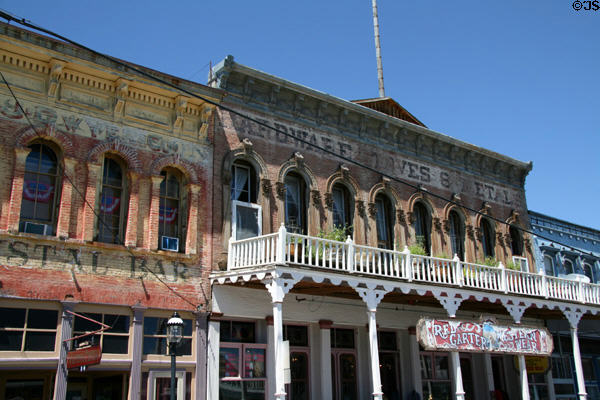 Visitor Center + former hardware store heritage buildings (c1876) (86 & 80 S. C St.). Virginia City, NV.