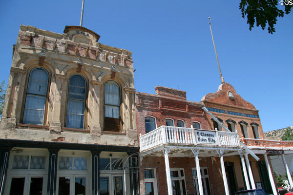 Knights of Pythias (1876), E. Clampus Vitus, & Miners Union Hall buildings (30 + N. B St.). Virginia City, NV.
