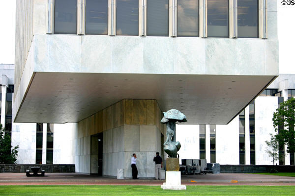 The Agency Buildings each stands on its pedestal. Albany, NY.
