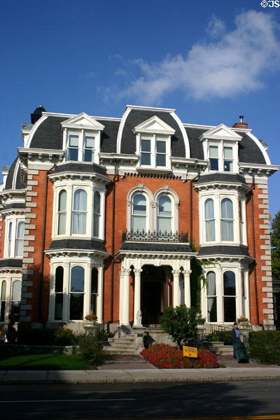 The Mansion at 414 Delaware Ave. (1869) now a hotel but built as a residence for Charles F. Sternberg. Buffalo, NY. Style: Second Empire. Architect: George Allison.