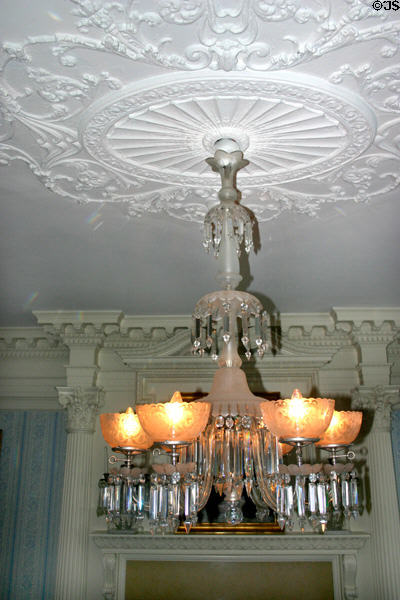 Dining room chandelier in Theodore Roosevelt Inaugural Site. Buffalo, NY.