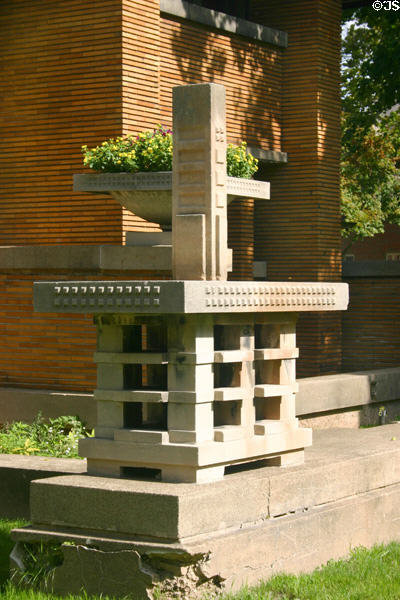 Planters & design elements of Martin House. Buffalo, NY.