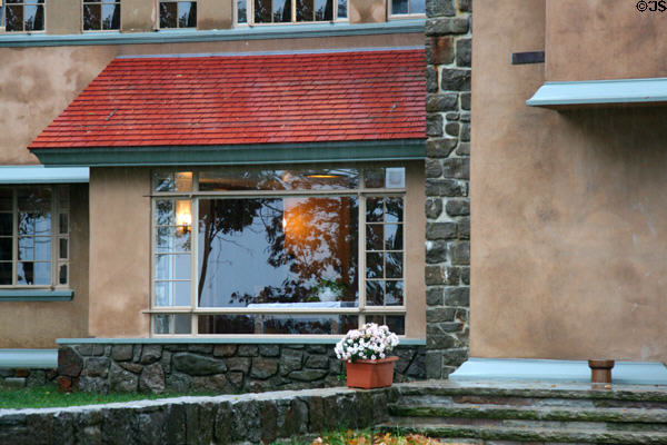 Lakeside dining room window of Graycliff. Buffalo, NY.
