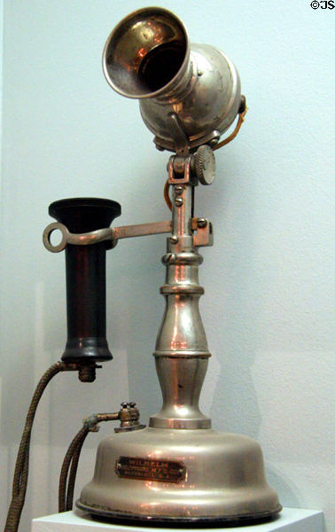 Telephone (1896) by Wilhelm Telephone Manufacturing Co. of Buffalo in Buffalo History Museum (BECHS). Buffalo, NY.
