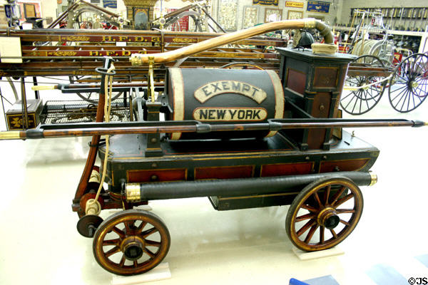 Water Witch hand pump (1824) at FASNY Museum of Firefighting. Hudson, NY.