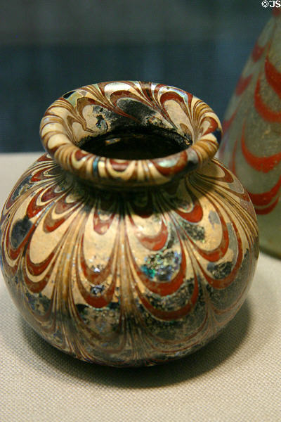 Glass Roman jar (5th C or later) at Corning Museum of Glass. Corning, NY.