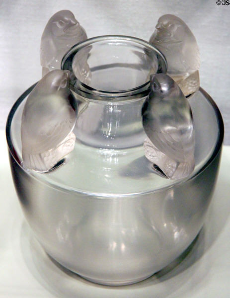 French glass Bellecour vase (1927) by René Lalique at Corning Museum of Glass. Corning, NY.