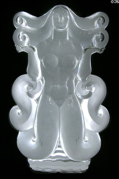 Atlantica glass sculpture (1939) by Sidney Waugh for 1939 New York World's Fair at Corning Museum of Glass. Corning, NY.