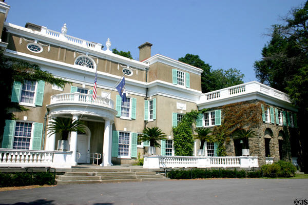 Springwood home of Franklin D. Roosevelt which his father James bought in 1867. Hyde Park, NY. On National Register.