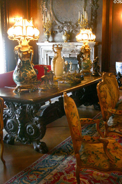 Parlor detail in Vanderbilt Mansion. Hyde Park, NY.