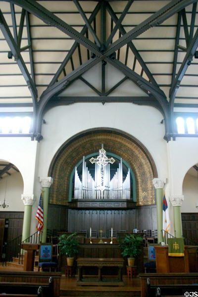 Interior of Renwick's Presbyterian Church. Irvington, NY.