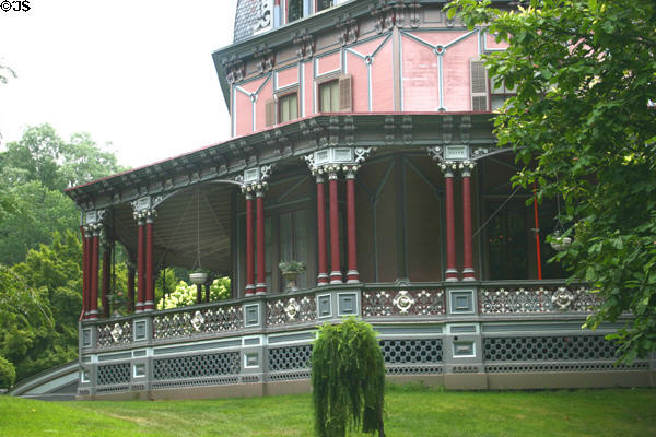 Veranda of Octagon House. Irvington, NY.
