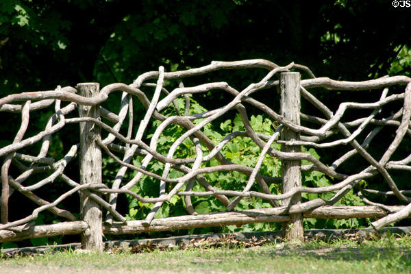 Woven branch fence of Olana. Hudson, NY.