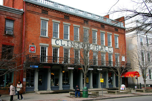 Clinton Hall (108-114 N Cayuga St.). Ithaca, NY.