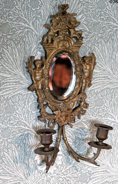 Cast metal mirror frame in Grant's room at Grant Cottage SHS. Wilton, NY.