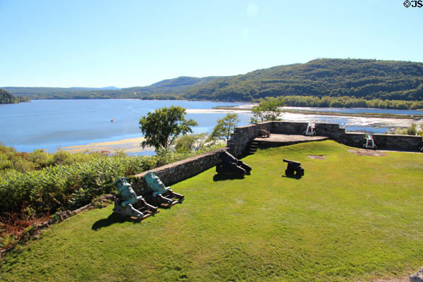 Narrows at southern end of Lake Champlain & important portage were controlled by Fort Ticonderoga (originally French Fort Carillon). Ticonderoga, NY.