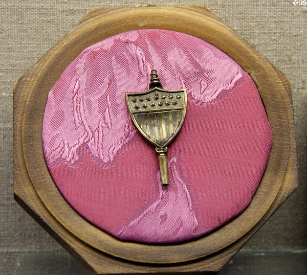 George Washington's watch key with arms of the United States at Fort Ticonderoga. Ticonderoga, NY.