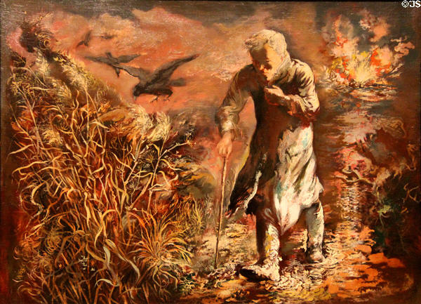The Wanderer painting (1943) by George Grosz at Memorial Art Gallery. Rochester, NY.