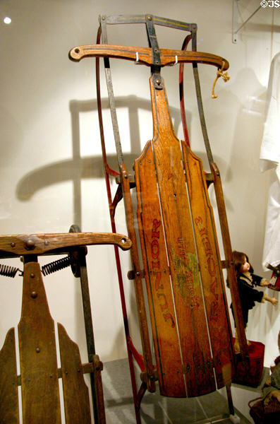 Steerable snow sleds at The Strong National Museum of Play. Rochester, NY.