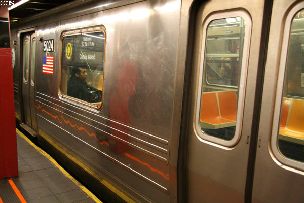 New York subway train. New York, NY.